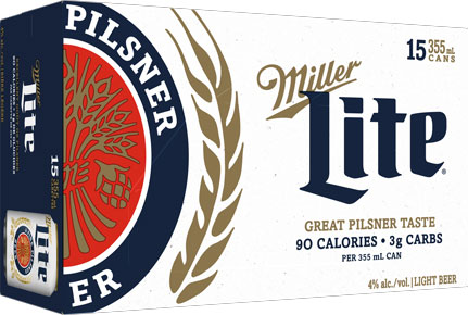 MILLER LITE - CAN, 15 x 355 ml