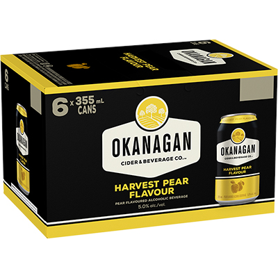 OKANAGAN APPLE CIDERS - HARVEST PEAR, 6 x 355 ml